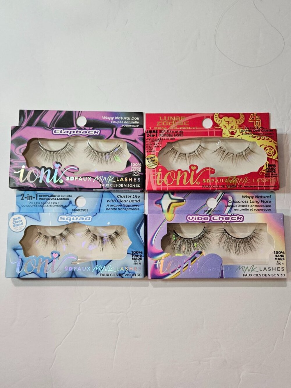 Ioni 3D Faux Mink Lashes — Assorted Styles Set Of 4